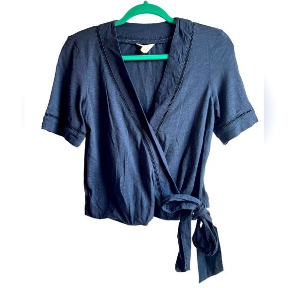 Caslon Wrap Front Tie Top - Picture 1 of 8